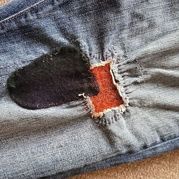 Polo Ralph Lauren Adult Womens 31 Jeans Astor Slim Boyfriend Distressed Patched - Picture 8 of 16